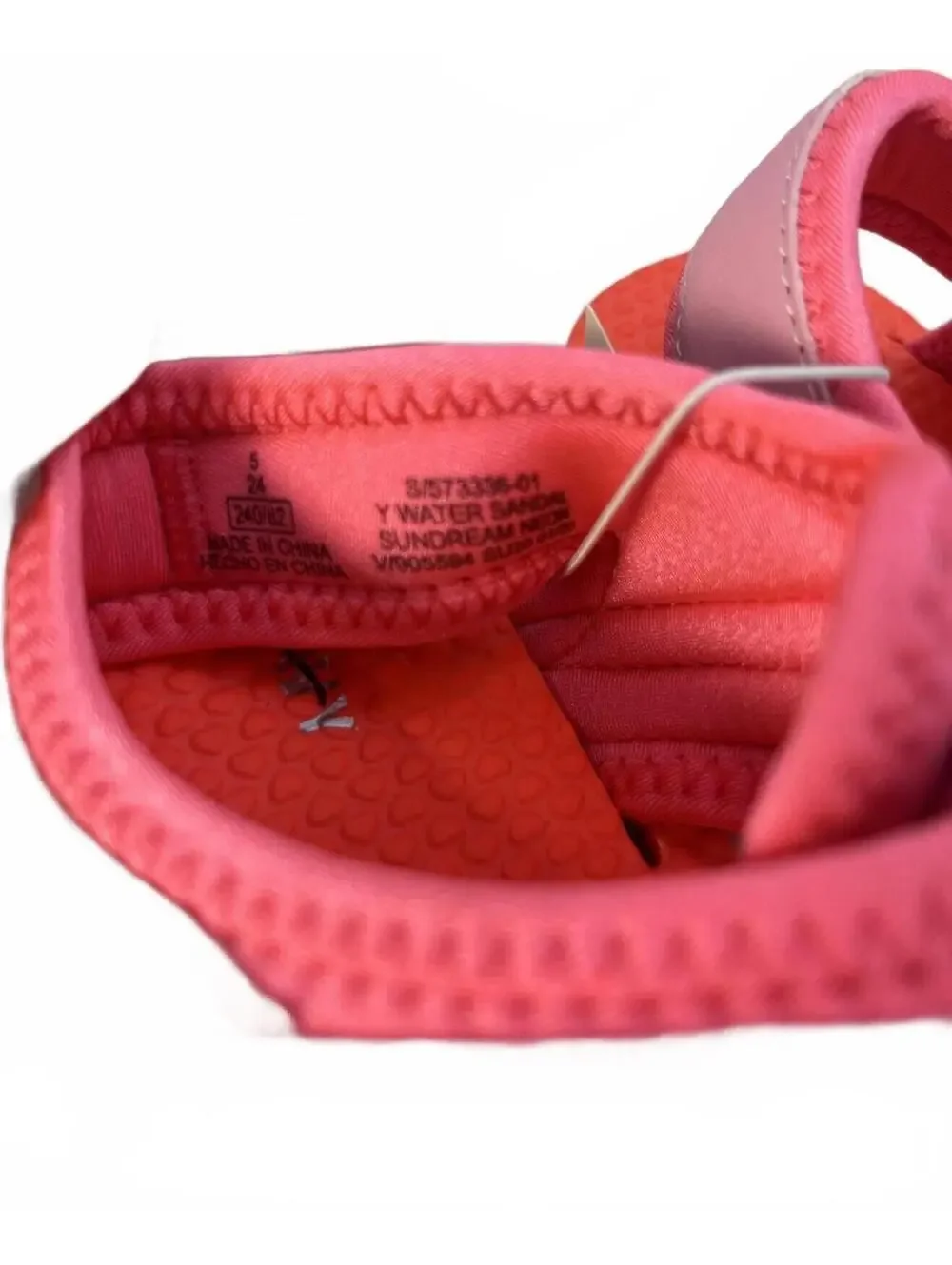 Girls Summer Strap Sandals Old Navy Pink & Coral Adjustable Big Kid Size 5 Shoes